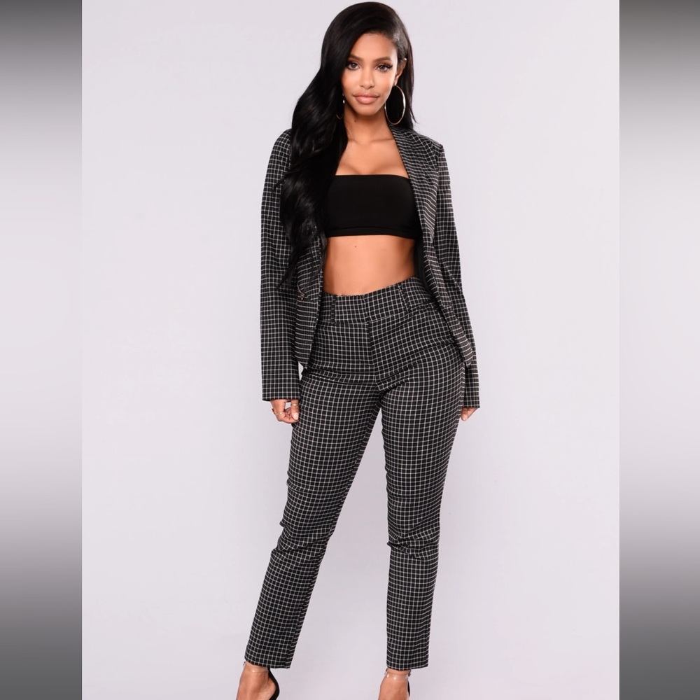 Jeanne Print Pants - Black/White